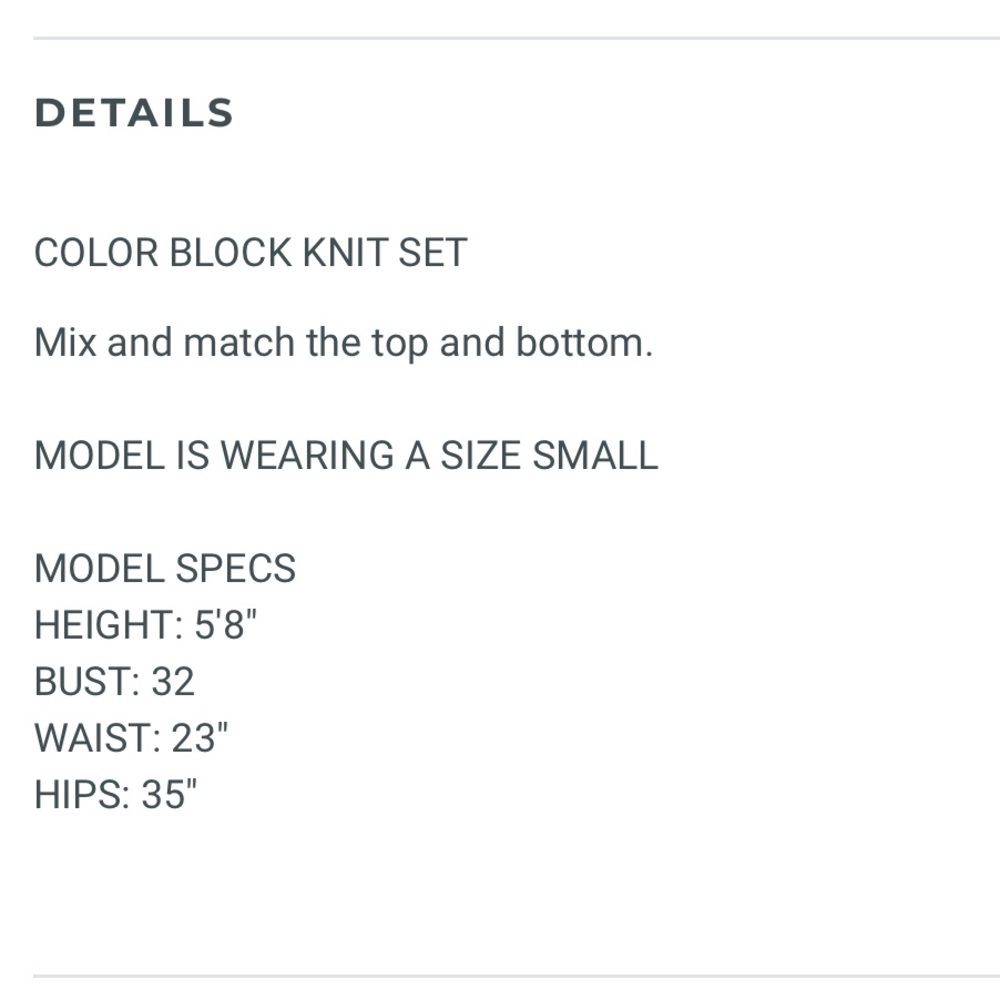 Color Block Knit Set - Picture 8 of 14